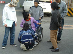 町内車いす体験